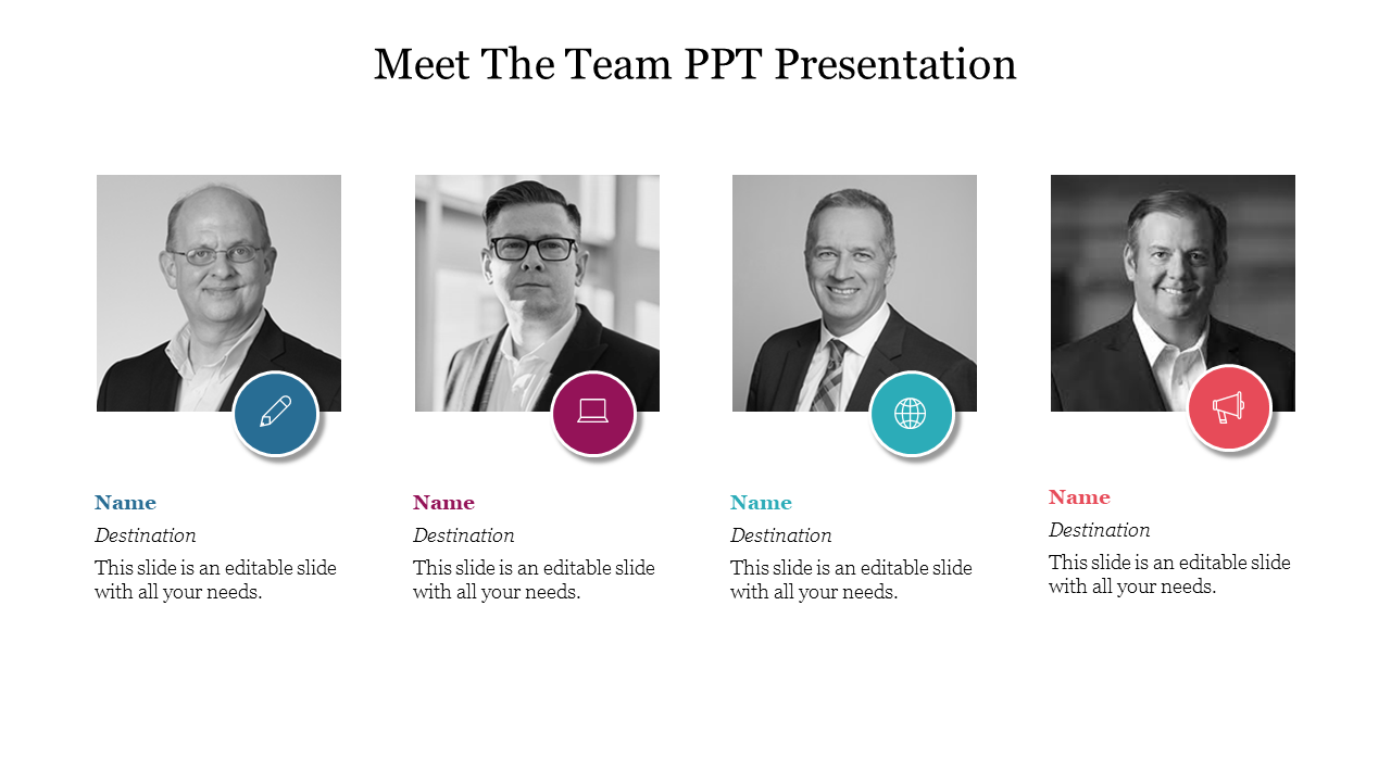 Meet The Team PPT Presentation